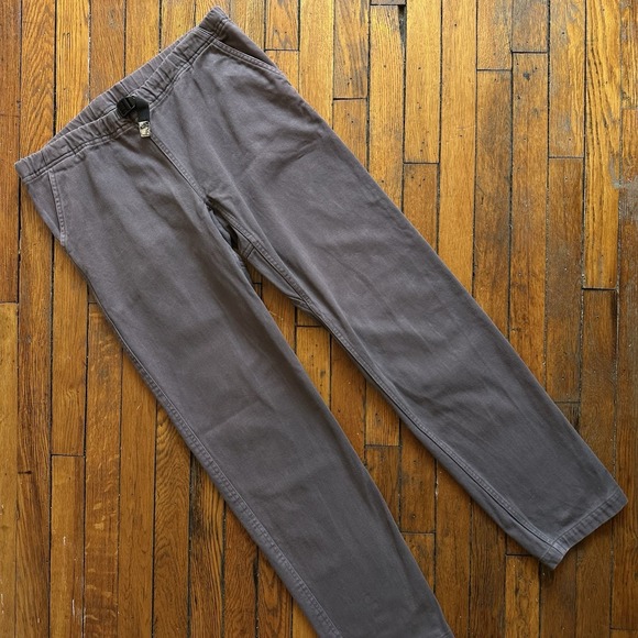 Rare Gramicci Pants Men S Gray Purple Pigment Dye Belted Cotton Outdoor Hiking